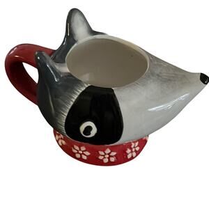 Holiday Raccoon Animal Ceramic Mug Deocorative Coffee Cocoa Animal Lover